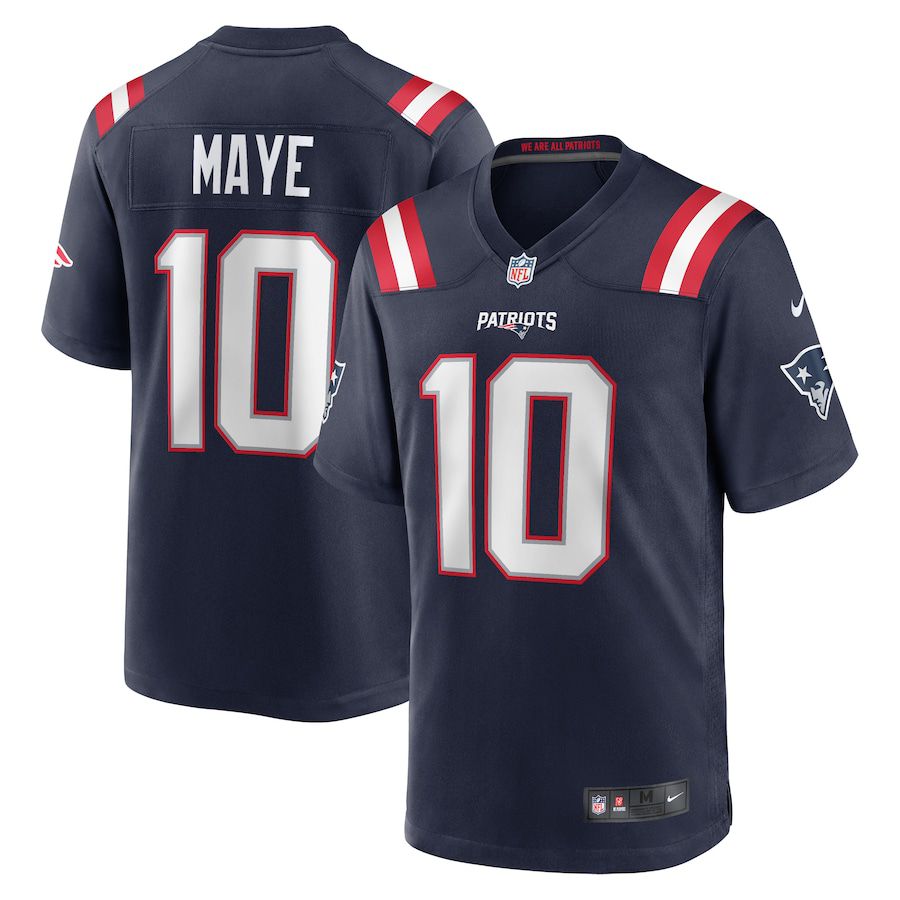 Men New England Patriots #10 Drake Maye Nike Navy 2024 NFL Draft First Round Pick Player Game Jersey->new england patriots->NFL Jersey